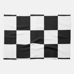 Black and white   kitchen towel