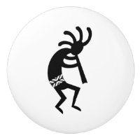Black And White Kokopelli Pattern Southwest Design