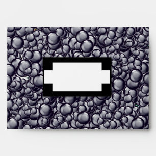Black and White Label Effect - Black Pearls Envelopes