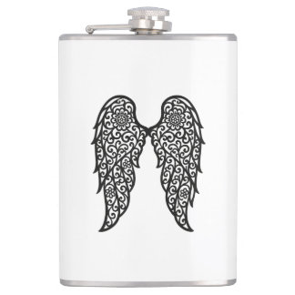Black and White Lace Archangel Wings – Elegant Ang Hip Flask