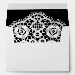 Black and White Lace (Personalized Envelope) Envelopes