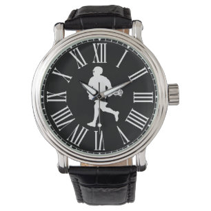 Black and White Lacrosse Player Watch