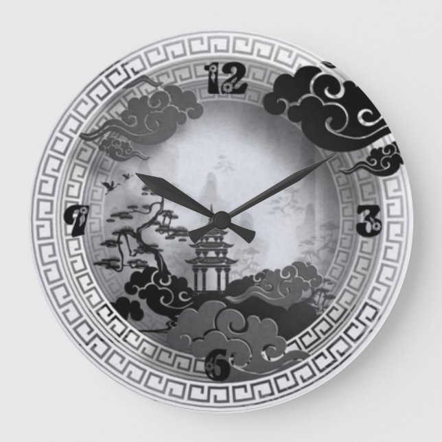 Black and white large clock (Front)