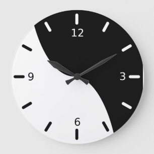 Black and white large clock