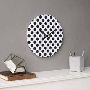 Black and White Large Clock
