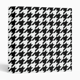 Black and White Large Houndstooth Pattern Binder