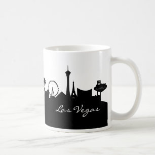 Black and White Las Vegas Skyline Coffee Mug