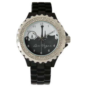 Black and White Las Vegas Skyline Watch