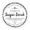 Black And White Leaf Handmade Sugar Scrub Labels