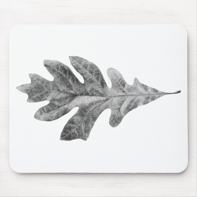 black and white leaf pad mouse pad (Front)