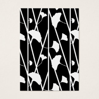 Black and White Leaves of Spring Blank One Side