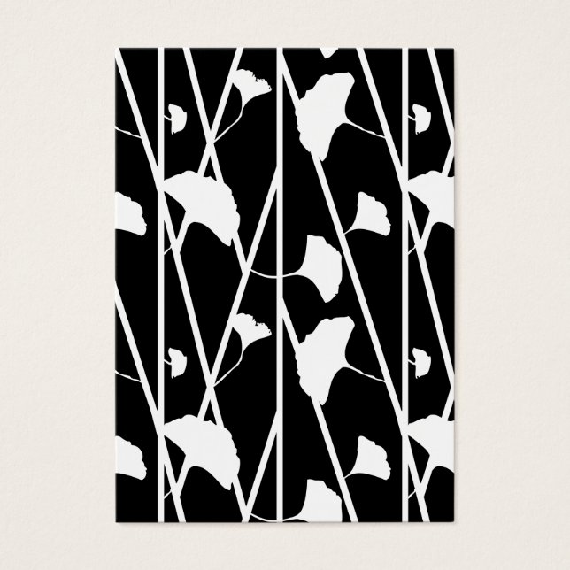 Black and White Leaves of Spring Blank One Side (Front)