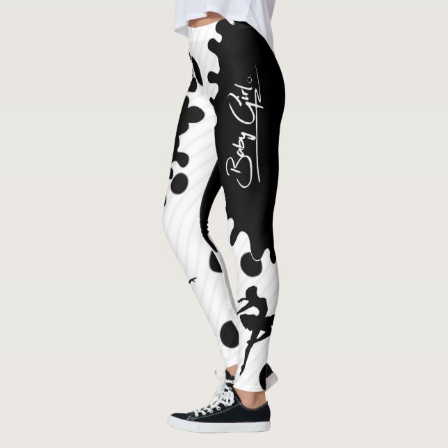 Black-and-white leggings (Left)
