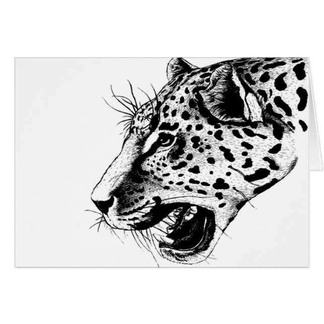 Black And White Leopard (Front Horizontal)