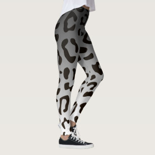 Black and White Leopard Leggings