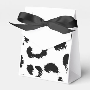 Black and White Leopard Pattern Favor Box