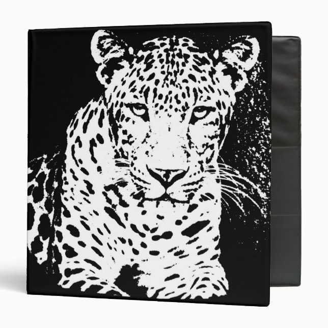 Black and White Leopard | Personalized Binders (Front/Inside)