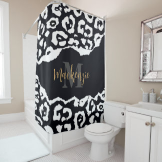 Black and White Leopard Print