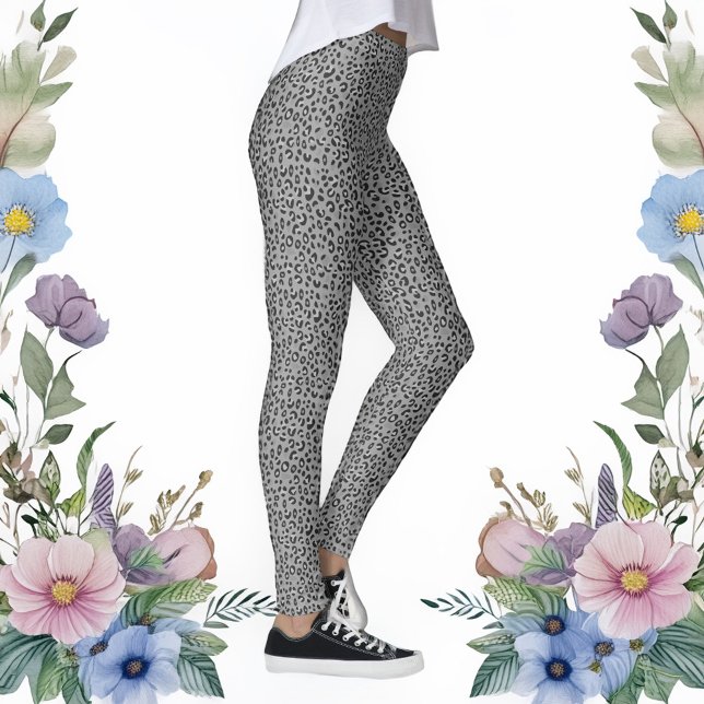Black and White Leopard Print Leggings (Creator Uploaded)