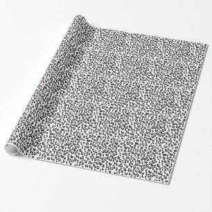 Black And White Leopard Print Wrapping Paper