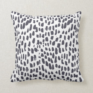 Black and White Leopard Throw Pillow