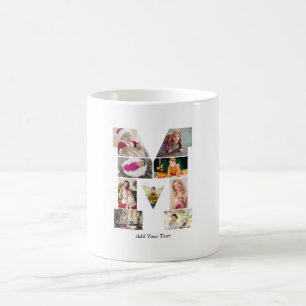 Black and White Letter M Photo Collage Coffee Mug