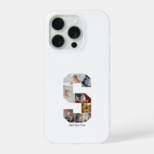 Black and White Letter S Photo Collage iPhone 15 Pro Case