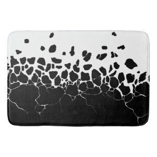 Black and white levitation bath mat