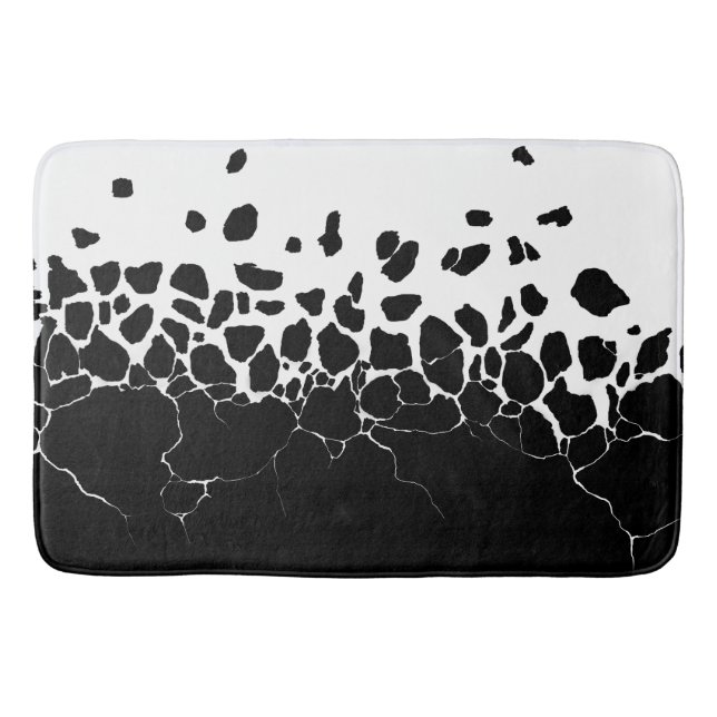 Black and white levitation bath mat (Front)