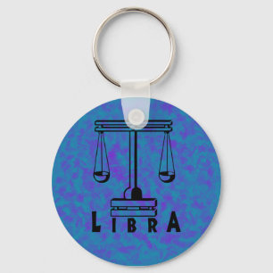 Black and White Libra Keychain