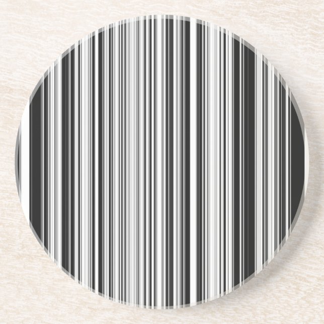 Black And White Lines Coaster (Front)