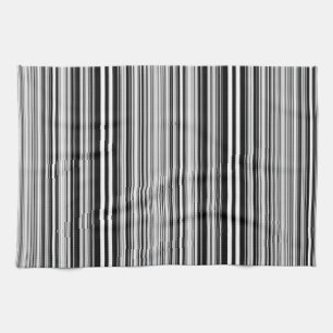 Black And White Lines Kitchen Towel