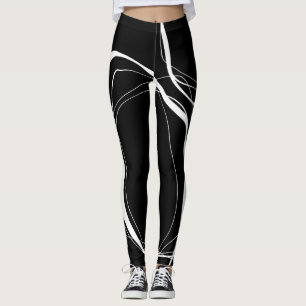 Black and white lines leggings