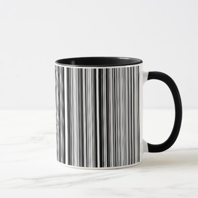 Black And White Lines Mug (Right)