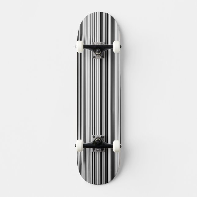 Black And White Lines Skateboard (Front)