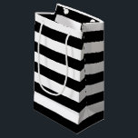 Black and White Lines Stripes Pattern Small Gift Bag<br><div class="desc">Black and White Stripes Pattern.</div>