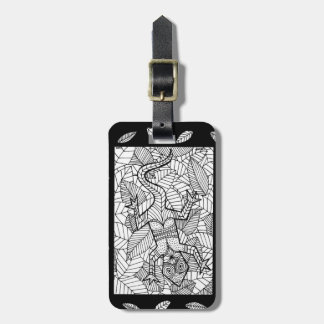 Black and White Lizard Bag Tag