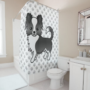 Black And White Long Coat Chihuahua Dog & Paws