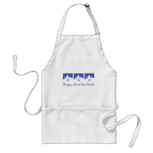 Black and White Longhaired Cat Standard Apron