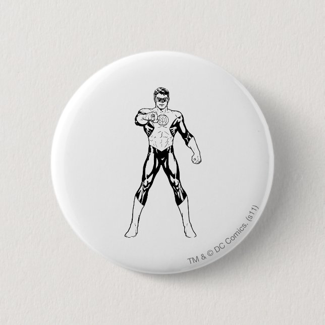 Black and White Looking forward 2 Inch Round Button (Front)