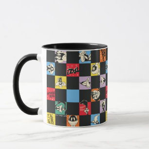 Black and White LOONEY TUNES™ in Colourful Chequer Mug