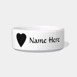 Black and White Love Heart Design. Bowl<br><div class="desc">A black heart on a white background.</div>