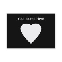 Black and White Love Heart Design.