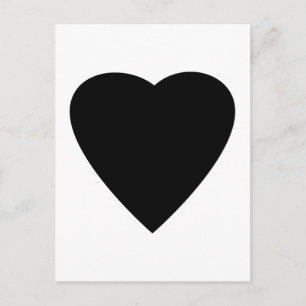 Black and White Love Heart Design. Postcard