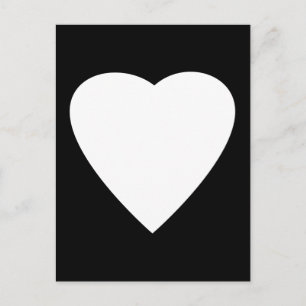 Black and White Love Heart Design. Postcard