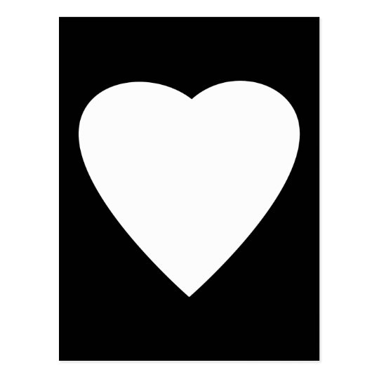 Black and White Love Heart Design. Postcard