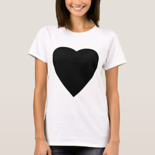 Black and White Love Heart Design. T-Shirt