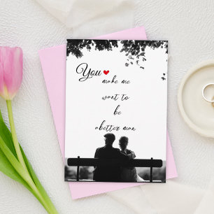 Black-and-white love photo Holiday Card