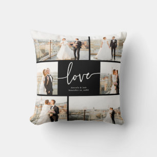 Black and White Love Throw Pillow