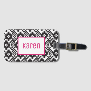 Black and white Luggage tag